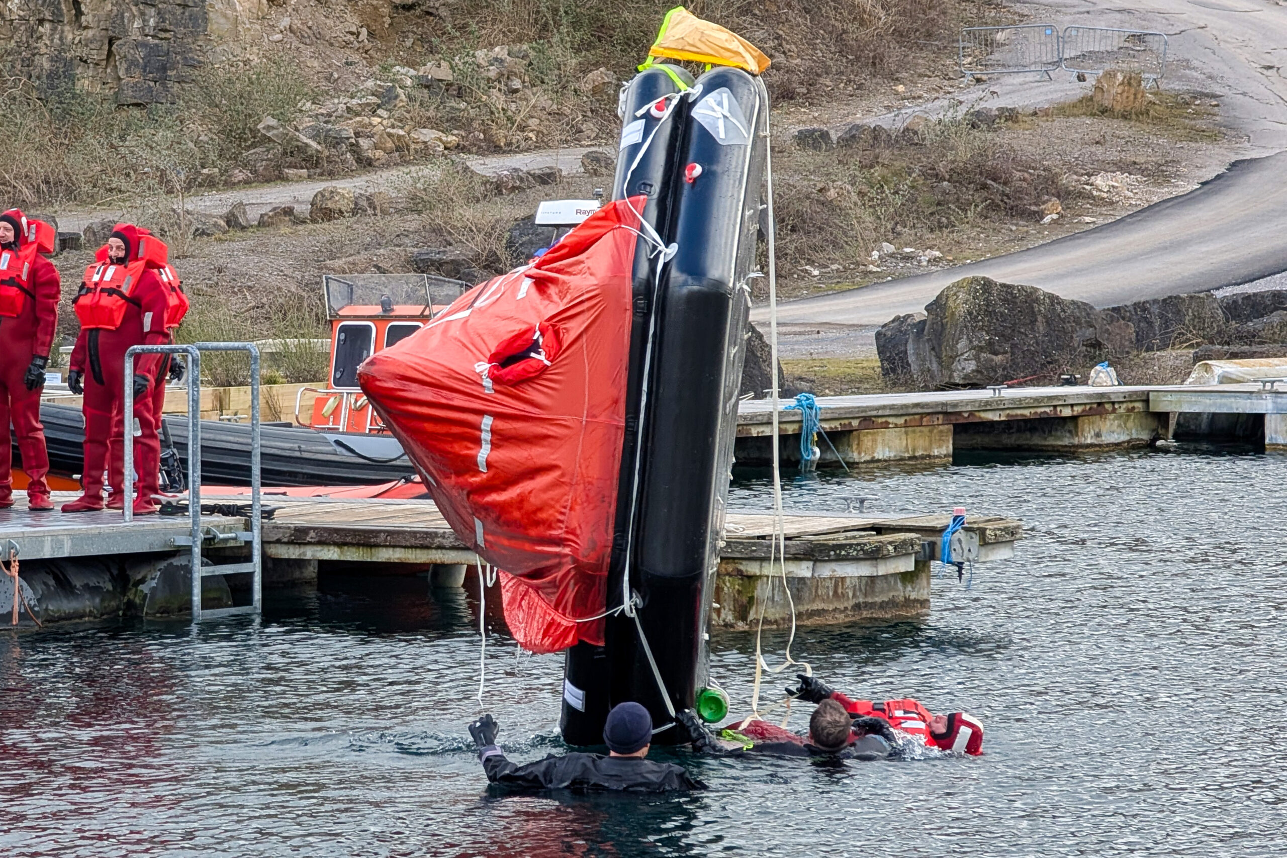 Personal Survival Techniques at South West Maritime Academy.