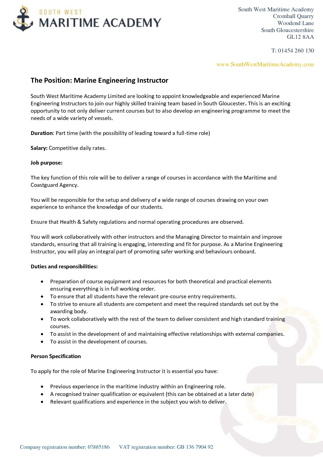 yacht engineer job description